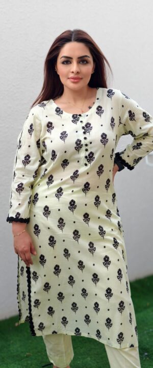 2 Piece lawn suit